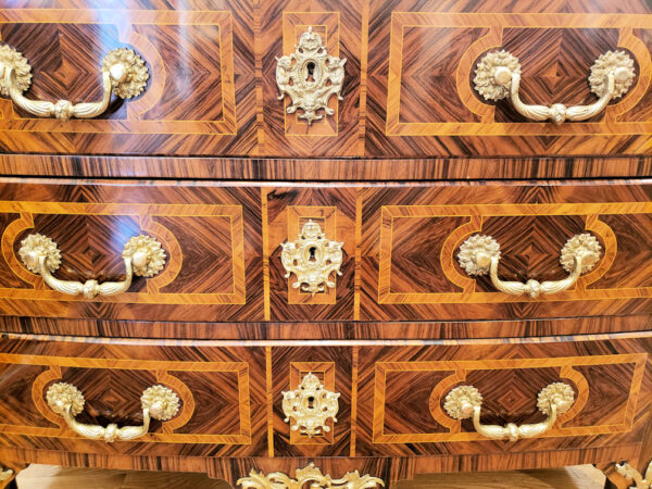 Rare Maison Jansen Regence Style Ormolu-Mounted Exotic Wood Commode - Image 4