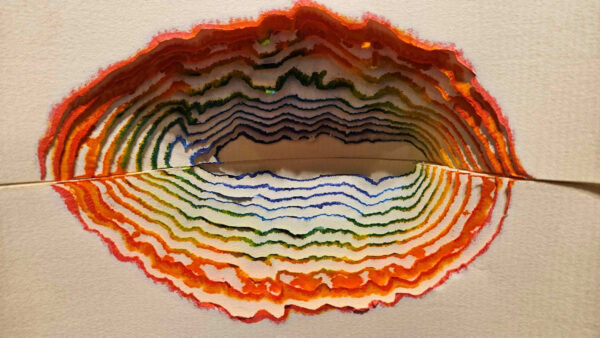 Maty Grunberg (1943)  “Life Spectrum, 1970 Mixed Media on Paper Sculpture - Image 4