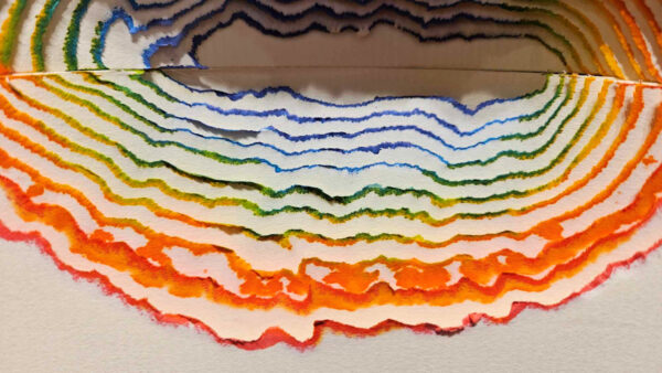 Maty Grunberg (1943)  “Life Spectrum, 1970 Mixed Media on Paper Sculpture - Image 5