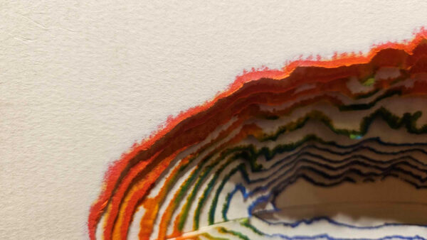 Maty Grunberg (1943)  “Life Spectrum, 1970 Mixed Media on Paper Sculpture - Image 6