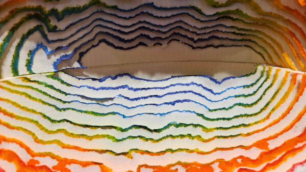 Maty Grunberg (1943)  “Life Spectrum, 1970 Mixed Media on Paper Sculpture - Image 8