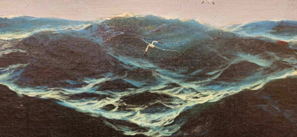 Max Jensen (1879-1907) “Stormy Sea” Oil on Canvas. - Image 12
