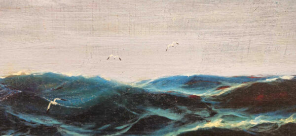 Max Jensen (1879-1907) “Stormy Sea” Oil on Canvas. - Image 13