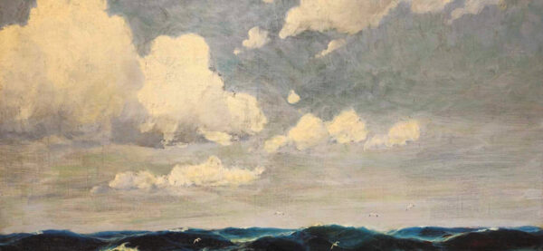 Max Jensen (1879-1907) “Stormy Sea” Oil on Canvas. - Image 5