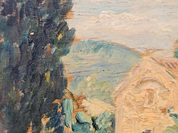 Maxime Boulard de Villeneuve (1884 - 1971) "Provence Landscape with Cottage" Oil on Board - Image 5