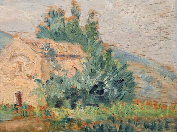 Maxime Boulard de Villeneuve (1884 - 1971) "Provence Landscape with Cottage" Oil on Board - Image 7