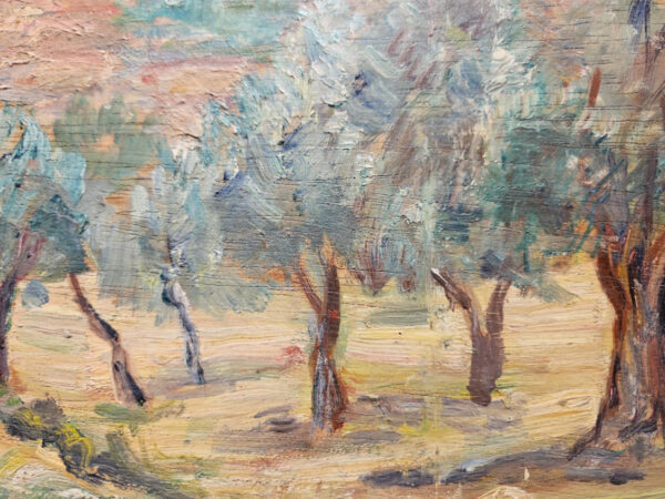 Maxime Boulard de Villeneuve (1884 - 1971) Oil on Board "Provence Landscape with Trees" - Image 11