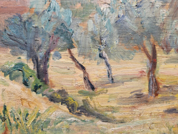 Maxime Boulard de Villeneuve (1884 - 1971) Oil on Board "Provence Landscape with Trees" - Image 12