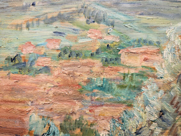 Maxime Boulard de Villeneuve (1884 - 1971) Oil on Board "Provence Landscape with Trees" - Image 6