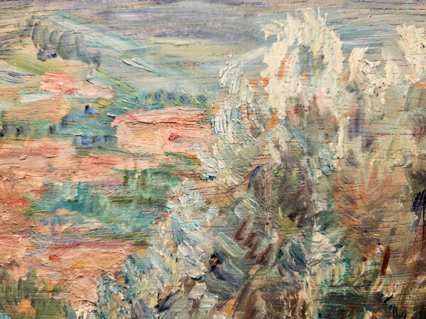 Maxime Boulard de Villeneuve (1884 - 1971) Oil on Board "Provence Landscape with Trees" - Image 7