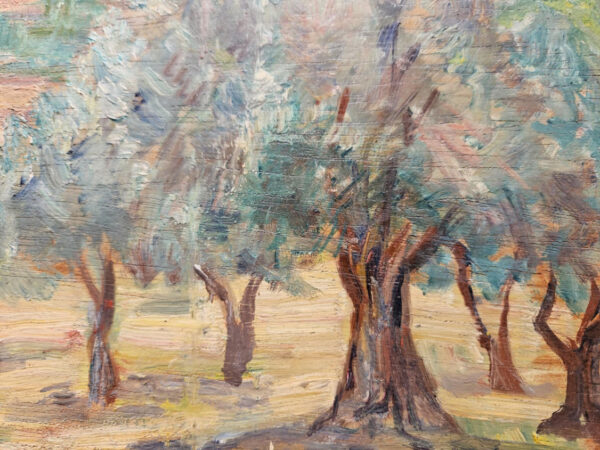 Maxime Boulard de Villeneuve (1884 - 1971) Oil on Board "Provence Landscape with Trees" - Image 10