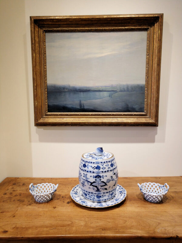 A Magnificent Early Meissen Blue Onion Porcelain Lemonade Keg - Image 9
