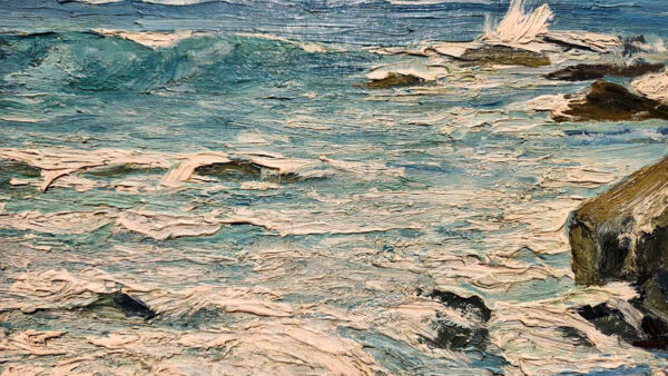 Newcomb-Macklin Frame on Oil on board by John Redding Kelly (1879-1949) "Rocks" - Image 11