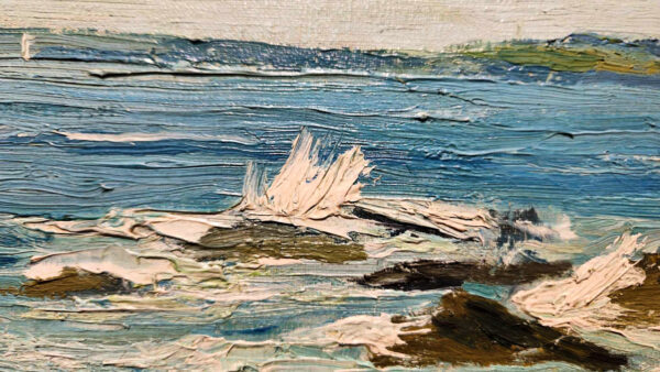 Newcomb-Macklin Frame on Oil on board by John Redding Kelly (1879-1949) "Rocks" - Image 12