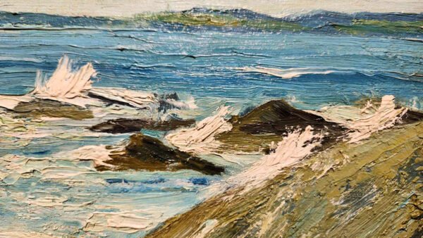 Newcomb-Macklin Frame on Oil on board by John Redding Kelly (1879-1949) "Rocks" - Image 13