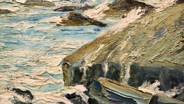 Newcomb-Macklin Frame on Oil on board by John Redding Kelly (1879-1949) "Rocks" - Image 14