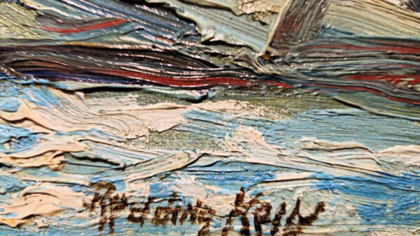 Newcomb-Macklin Frame on Oil on board by John Redding Kelly (1879-1949) "Rocks" - Image 17