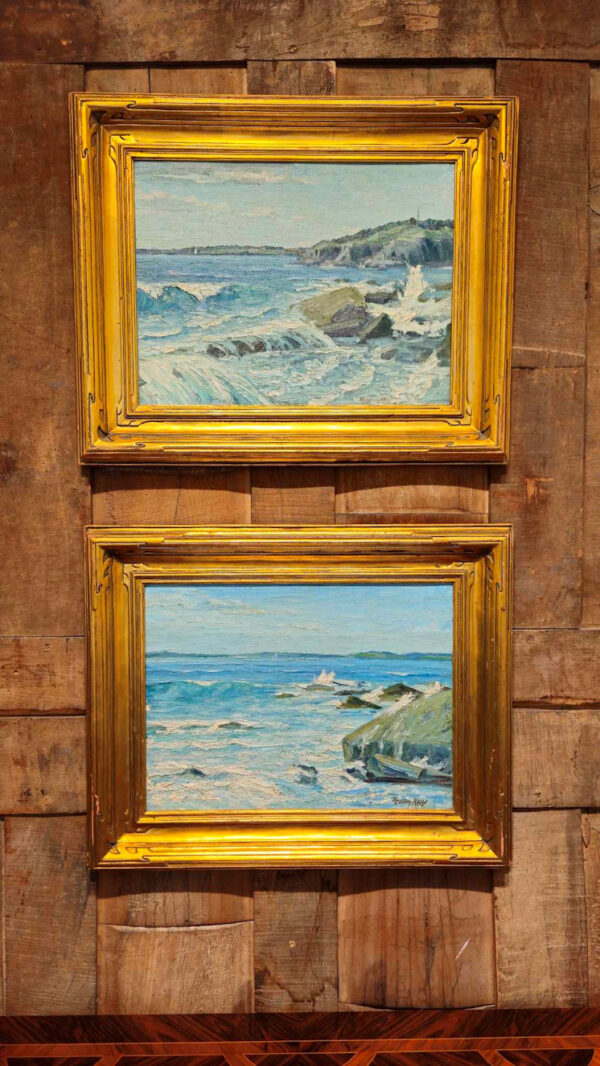 Newcomb-Macklin Frame on Oil on board by John Redding Kelly (1879-1949) "Rocks" - Image 21