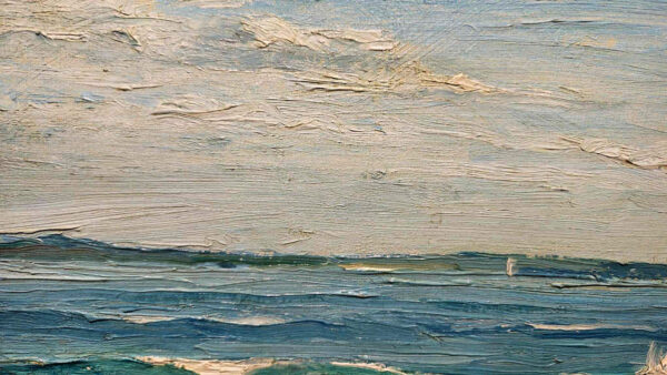 Newcomb-Macklin Frame on Oil on board by John Redding Kelly (1879-1949) "Rocks" - Image 5
