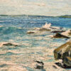 Newcomb-Macklin Frame on Oil on board by John Redding Kelly (1879-1949) "Rocks" - Image 7