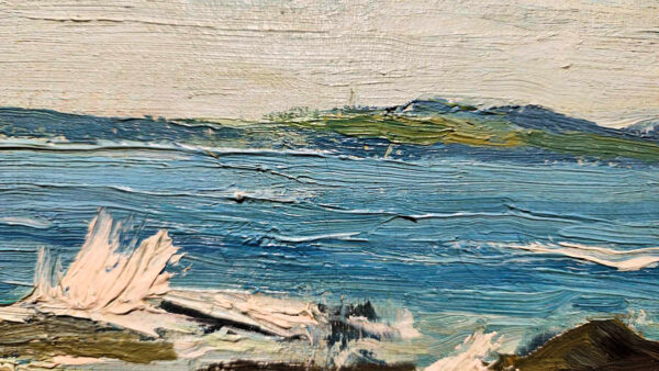 Newcomb-Macklin Frame on Oil on board by John Redding Kelly (1879-1949) "Rocks" - Image 8