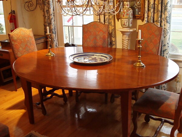 French Fruitwood Oval Farm Table - Image 11
