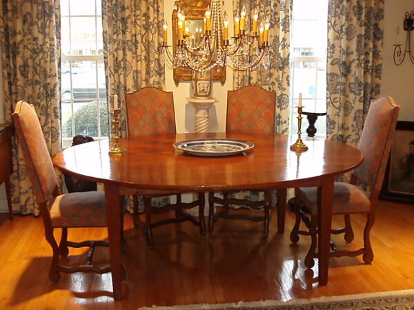 French Fruitwood Oval Farm Table