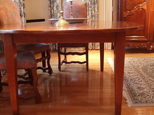 French Fruitwood Oval Farm Table - Image 7