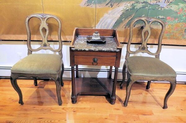 Pair of 18th Century Venetian Italian Painted Chairs