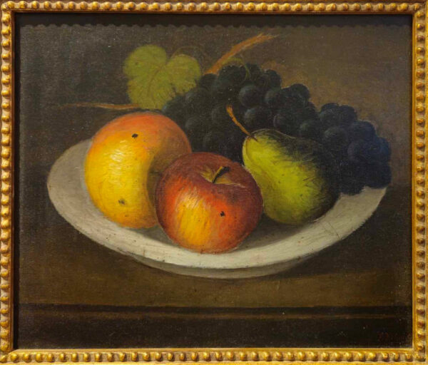 Paul Dubois (1829 - 1905) “Still Life with Ripe Fruit” Oil on artist board. - Image 4