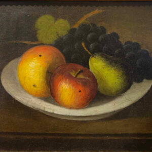 Paul Dubois (1829 - 1905) “Still Life with Ripe Fruit” Oil on artist board.