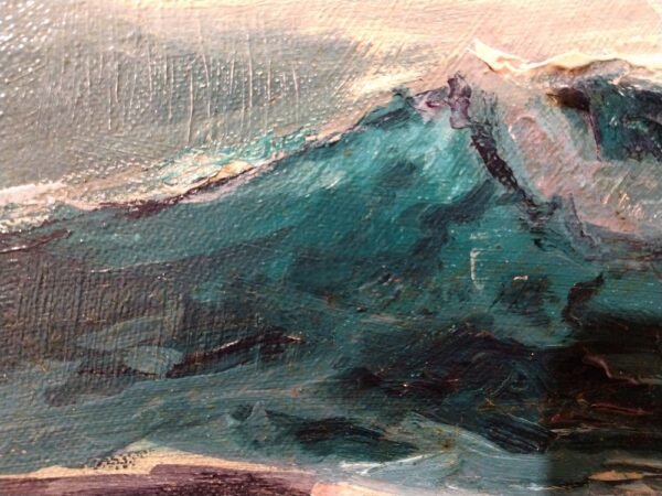 Oil Painting "Rain Falling from the Clouds" by Philip G. Shumaker (1921-1967) - Image 11