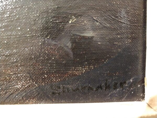 Oil Painting "Rain Falling from the Clouds" by Philip G. Shumaker (1921-1967) - Image 12