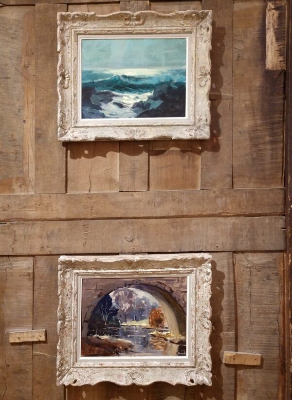 Oil Painting "Rain Falling from the Clouds" by Philip G. Shumaker (1921-1967) - Image 15