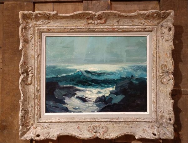 Oil Painting "Rain Falling from the Clouds" by Philip G. Shumaker (1921-1967) - Image 2