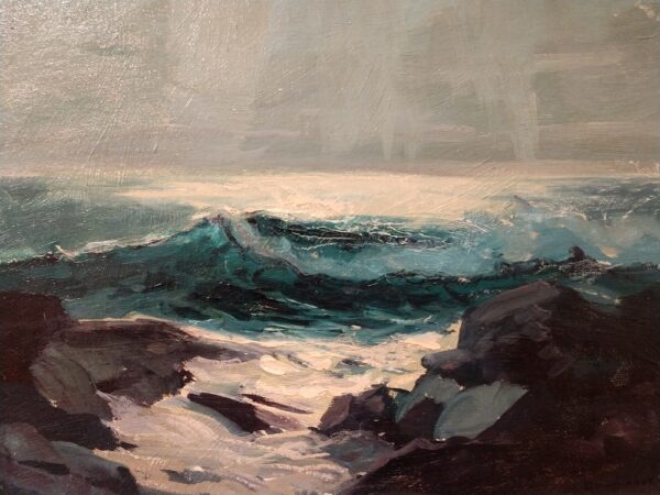 Oil Painting "Rain Falling from the Clouds" by Philip G. Shumaker (1921-1967)