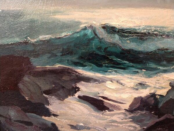 Oil Painting "Rain Falling from the Clouds" by Philip G. Shumaker (1921-1967) - Image 5