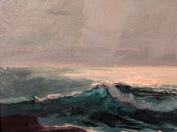 Oil Painting "Rain Falling from the Clouds" by Philip G. Shumaker (1921-1967) - Image 6