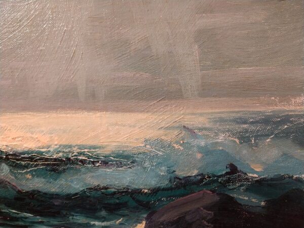 Oil Painting "Rain Falling from the Clouds" by Philip G. Shumaker (1921-1967) - Image 8