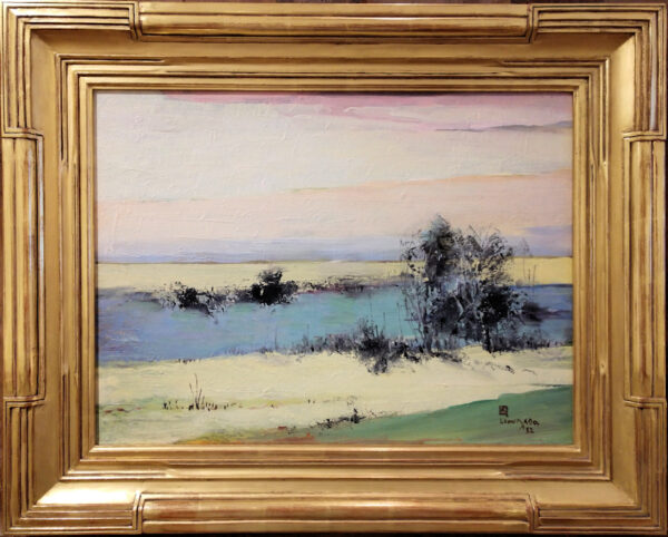 Leon Dabo, NA (1864-1960) "River in Springtime 52, aka River Against Pink Hills" - Image 2