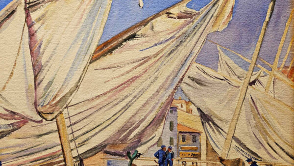 Robert Hallowell (1886-1939) Drying Sails, Collioure, 1926 - Image 13