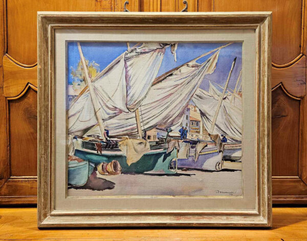Robert Hallowell (1886-1939) Drying Sails, Collioure, 1926 - Image 3