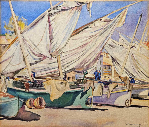 Robert Hallowell (1886-1939) Drying Sails, Collioure, 1926 - Image 6