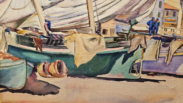 Robert Hallowell (1886-1939) Drying Sails, Collioure, 1926 - Image 8