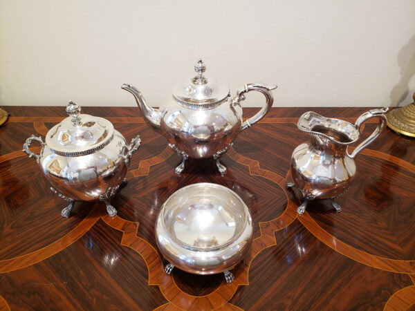 A Rare Early Coin Silver Tea Set by Shreve Crump & Low, Boston - Image 2