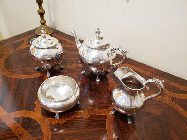 A Rare Early Coin Silver Tea Set by Shreve Crump & Low, Boston - Image 3