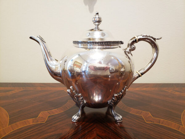 A Rare Early Coin Silver Tea Set by Shreve Crump & Low, Boston - Image 6