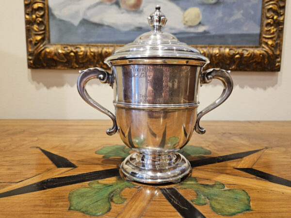 Sterling Silver Equestrian Trophy “The Lovley Night Hurdle” 1959