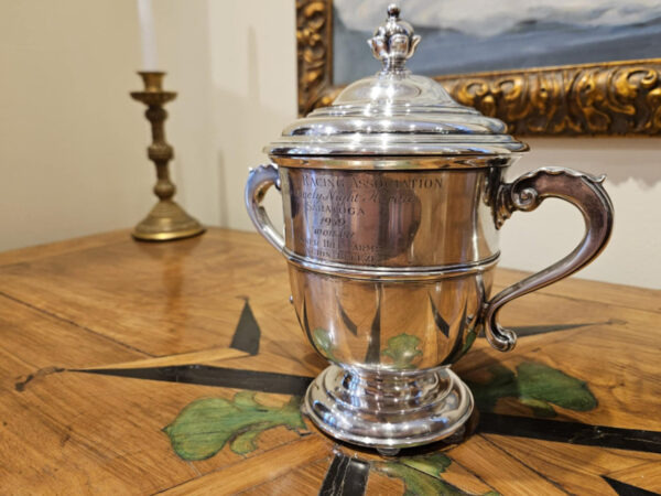 Sterling Silver Equestrian Trophy “The Lovley Night Hurdle” 1959 - Image 3