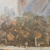 Notre-Dame Cathedral in Paris on the Seine River Oil on Board - Image 13